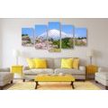 5-PIECE CANVAS PRINT FUJI VOLCANO - PICTURES OF NATURE AND LANDSCAPE - PICTURES
