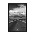 POSTER BLACK AND WHITE ROAD IN THE DESERT - BLACK AND WHITE - POSTERS