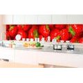 SELF ADHESIVE PHOTO WALLPAPER FOR KITCHEN FRESH STRAWBERRIES - WALLPAPERS