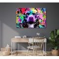 WANDBILD BUNTFARBIGE ILLUSTRATION DES HUNDES - POP-ART-BILDER - BILDER