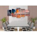 5-PIECE CANVAS PRINT HOT AIR BALLOON FLIGHT OVER THE MOUNTAINS - STILL LIFE PICTURES{% if product.category.pathNames[0] != product.category.name %} - PICTURES{% endif %}