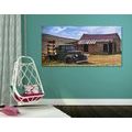 CANVAS PRINT CAR IN PICTURESQUE NATURE - VINTAGE AND RETRO PICTURES - PICTURES