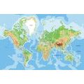 CANVAS PRINT CLASSIC WORLD MAP - PICTURES OF MAPS - PICTURES