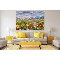 CANVAS PRINT OIL PAINTING WILD FLOWERS - PICTURES FLOWERS - PICTURES