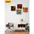 CANVAS PRINT SET MYSTERIOUS ANIMAL ABSTRACTION - SET OF PICTURES - PICTURES