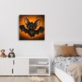 QUADRO SU TELA – PICCOLO PIPISTRELLO DAGLI OCCHI GRANDI - QUADRI HALLOWEEN E HORROR - STAMPE E QUADRI