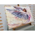 CANVAS PRINT FREE ANGEL WITH PURPLE WINGS - PICTURES OF ANGELS - PICTURES