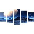 5-PIECE CANVAS PRINT FANTASY LANDSCAPE - PICTURES OF SPACE AND STARS - PICTURES