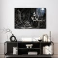 QUADRO SU TELA – RAGAZZA GOTICA CON FARFALLA - QUADRI HALLOWEEN E HORROR - STAMPE E QUADRI