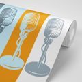 WALLPAPER WITH MICROPHONES FOR ARTISTS - POP ART WALLPAPERS - WALLPAPERS