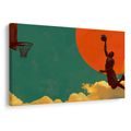 WANDBILD BASKETBALLSPRUNG UNTER DER SONNE - POP-ART-BILDER - BILDER
