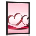 POSTER HEARTS WITH A RIBBON - LOVE - POSTERS