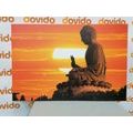 CANVAS PRINT BUDDHA STATUE AT SUNSET - PICTURES FENG SHUI - PICTURES