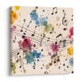 WANDBILD BUNTE SYMPHONIE UND NOTEN - MUSIKBILDER - BILDER