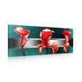 CANVAS PRINT ABSTRACT RED CALLA FLOWERS - ABSTRACT PICTURES - PICTURES