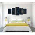 5-PIECE CANVAS PRINT LUXURIOUS MANDALA - PICTURES FENG SHUI - PICTURES