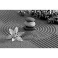 WALL MURAL BLACK AND WHITE ZEN GARDEN - BLACK AND WHITE WALLPAPERS - WALLPAPERS