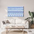 TABLEAU SUR TOILE – ORNEMENT GREC BLEU ET BLANC - TABLEAUX PAR THÈME - TABLEAUX