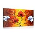 CANVAS PRINT FLOWERS IN ETHNIC STYLE - ABSTRACT PICTURES - PICTURES