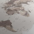 OBRAZ NA KORKU MAPA SVĚTA V BÉŽOVÉ - PICTURES ON CORK - PICTURES