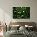TABLEAU SUR TOILE – JUNGLE TROPICALE VERDOYANTE - TABLEAUX ARBRES ET FEUILLES - TABLEAUX