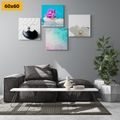 CANVAS PRINT SET FENG SHUI IN AN INTERESTING COLOR COMBINATION - SET OF PICTURES - PICTURES