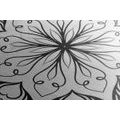 CANVAS PRINT ABSTRACT ETHNIC MANDALA IN BLACK AND WHITE - BLACK AND WHITE PICTURES - PICTURES