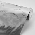 SELF ADHESIVE WALLPAPER FLIGHT OF BIRDS IN BLACK AND WHITE - SELF-ADHESIVE WALLPAPERS - WALLPAPERS