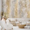 ZELFKLEVEND FOTOBEHANG ABSTRACTE GOUDEN PATINA IN GLAMOURSTIJL - FOTOBEHANG ABSTRACT - FOTOBEHANG