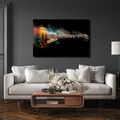 WANDBILD GITARRE IM BUNTEN RAUCH - MUSIKBILDER - BILDER