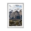 POSTER MIT PASSEPARTOUT ATEMBERAUBENDES BERGPANORAMA - NATUR - POSTER