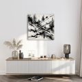 WANDBILD EXPRESSIVE SCHWARZE STRICHE - WANDBILDER ABSTRAKTE FORMEN - BILDER