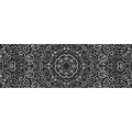 CANVAS PRINT MANDALA OF LOVE IN BLACK AND WHITE - BLACK AND WHITE PICTURES - PICTURES