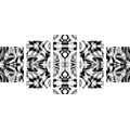 5-PIECE CANVAS PRINT ABSTRACTION IN BLACK AND WHITE - BLACK AND WHITE PICTURES - PICTURES