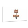 CANVAS PRINT ROBOT IN BROWN COLOR - CHILDRENS PICTURES - PICTURES