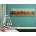 CANVAS PRINT WATER REFLECTION OF THE CHARMING NEW YORK CITY - PICTURES OF CITIES - PICTURES