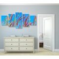 5-TEILIGES WANDBILD WILDES GRAS UNTER BLAUEM HIMMEL - STILLLEBEN-BILDER{% if product.category.pathNames[0] != product.category.name %} - BILDER{% endif %}