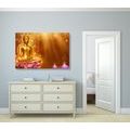 WANDBILD GOLDENER BUDDHA - BILDER MIT FENG SHUI-MOTIVEN - BILDER