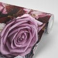 SELF ADHESIVE WALL MURAL BOUQUET OF ROSES IN RETRO STYLE - SELF-ADHESIVE WALLPAPERS - WALLPAPERS