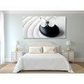 CANVAS PRINT ZEN STONE WITH A BUTTERFLY - PICTURES FENG SHUI - PICTURES