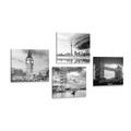 CANVAS PRINT SET DARKNESS OVER A CITY - SET OF PICTURES - PICTURES