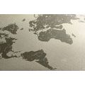 CANVAS PRINT OLD MAP OF THE WORLD ON AN ABSTRACT BACKGROUND - PICTURES OF MAPS - PICTURES