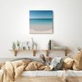 CANVASTAVLA AZURBLÅ HORISONT ÖVER SANDSTRAND - TAVLOR MED HAV OCH STRAND - TAVLOR