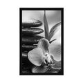 POSTER MEDITATIVE ZEN COMPOSITION IN BLACK AND WHITE - BLACK AND WHITE - POSTERS