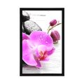 POSTER MAGICAL INTERPLAY OF STONES AND ORCHIDS - FENG SHUI - POSTERS