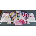 5-PIECE CANVAS PRINT BALLOONS IN THE WIND - CHILDRENS PICTURES - PICTURES