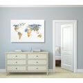 DECORATIVE PINBOARD POLYGONAL WORLD MAP - PICTURES ON CORK - PICTURES
