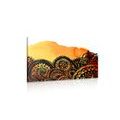 CANVAS PRINT MANDALA ORANGE WATERCOLOR - PICTURES FENG SHUI - PICTURES