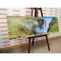 WANDBILD IKONISCHER WASSERFALL IN ISLAND - BILDER VON WASSERFÄLLEN - BILDER