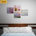 CANVAS PRINT SET CHARMING GENTLE NATURE - SET OF PICTURES - PICTURES